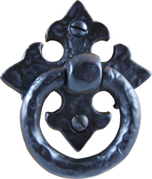 Cast Iron Tudor Cross Ring Cabinet Pull