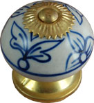 Blue China Ceramic Ball Cabinet Knob