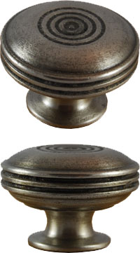 Antique Pewter Rings Cabinet Knob