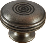 Antique Pewter Rings Cabinet Knob