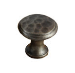 Antique Pewter Small Hammered Cabinet Knob