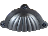 Antique Pewter Scallop Cup Pull