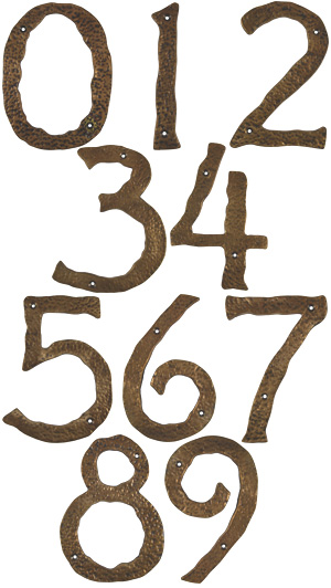 Rustic Bronze House Numbers